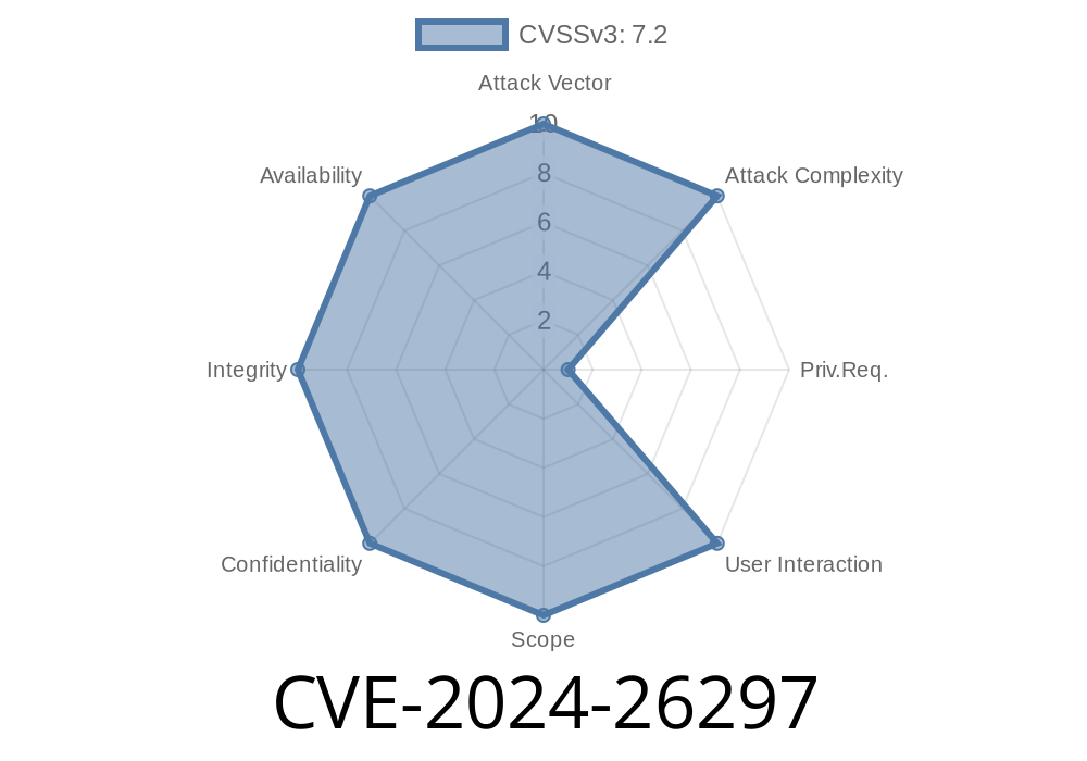 CVE-2024-26297: Critical Vulnerabilities in ClearPass Policy Manager Web-based Management Interface, Enabling Remote Authenticated Users to Run Arbitrary Commands